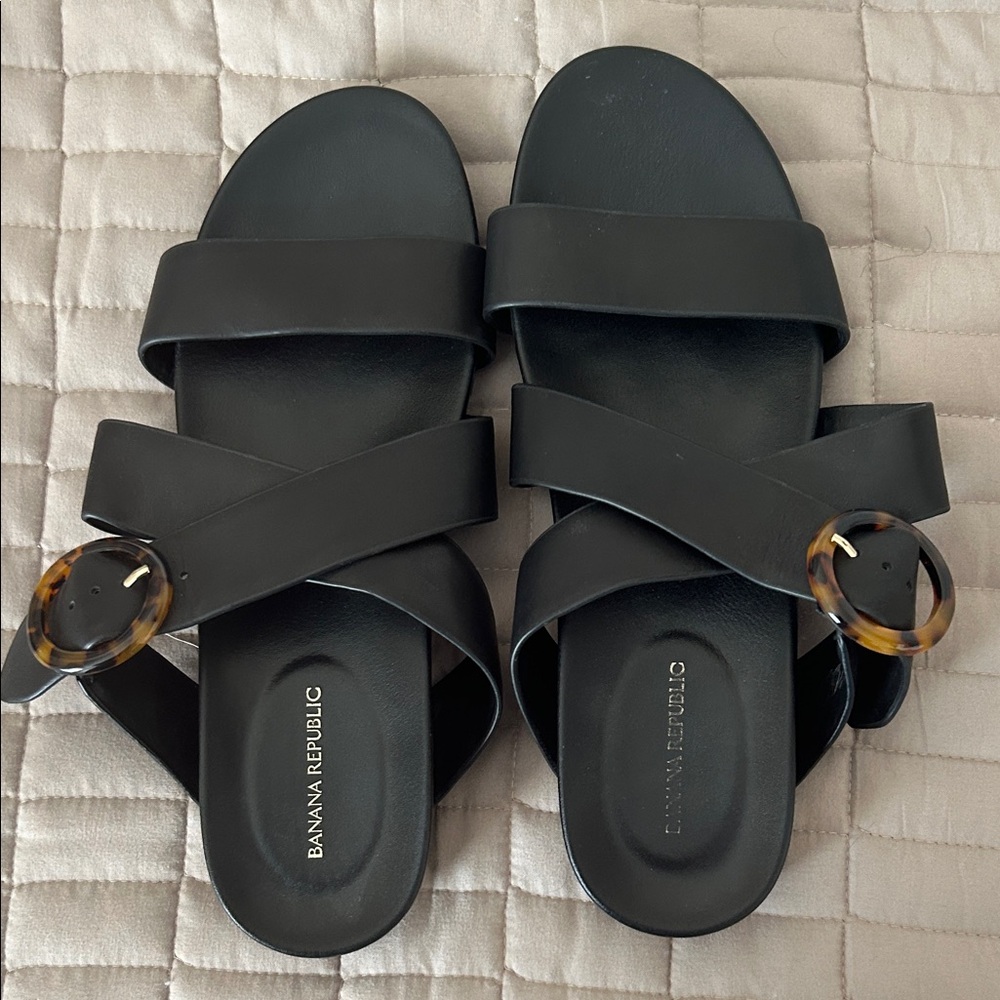 Banana republic size 8 leather slide sandals
